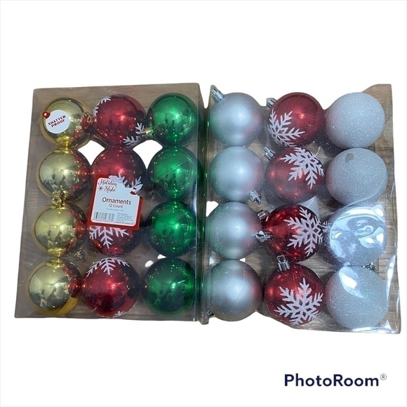 Christmas Ball Ornament Bundle NEW - Picture 1 of 4